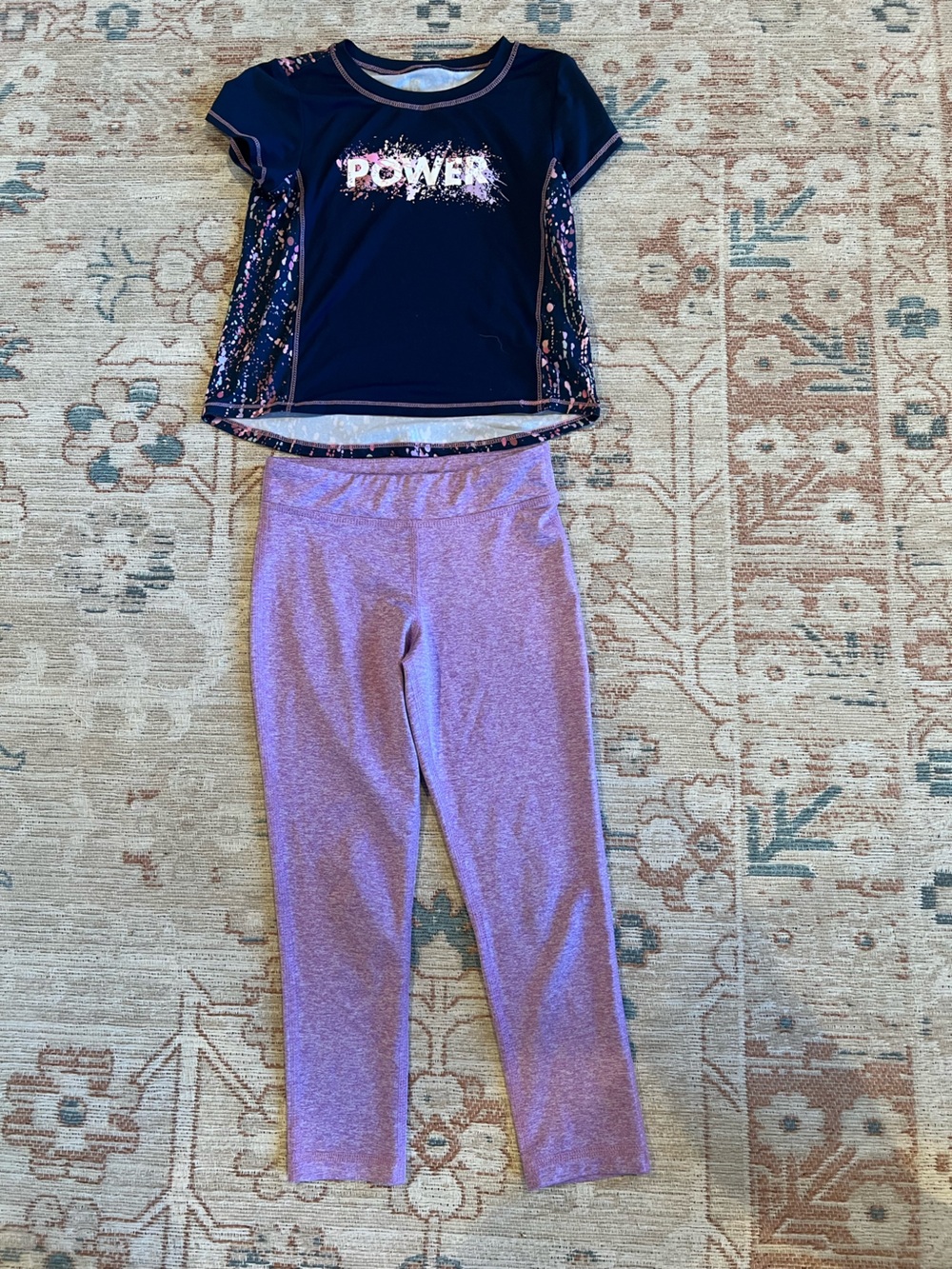 Kids' Power Active Set - Purple Top and Leggings